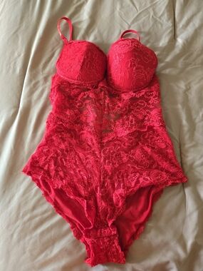 Red Lace Bodysuit